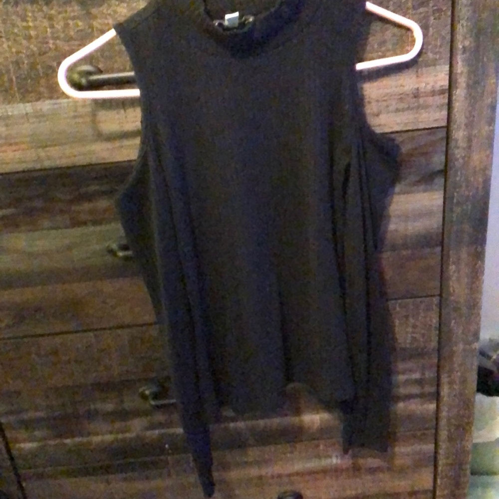 Black open shoulder long sleeve